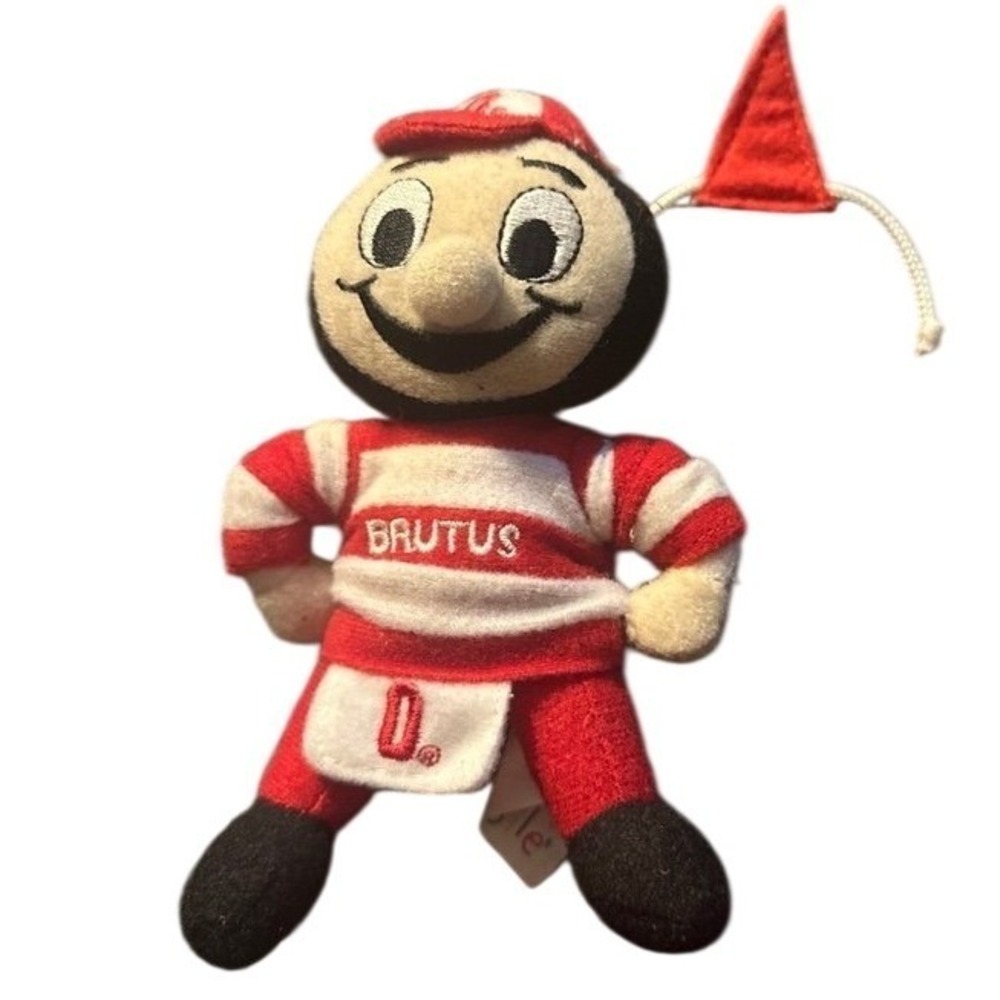 Ohio State Buckeyes Brutus Buckeye Plush Mascot Stuffed Animal 7 Inch Vintage
